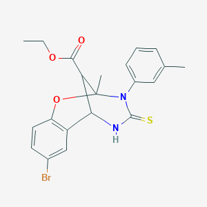 ethyl 8-bromo-2-methyl-3-(3-methylphenyl)-4-thioxo-3,4,5,6-tetrahydro-2H-2,6-methano-1,3,5-benzoxadiazocine-11-carboxylate