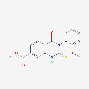 Methyl 1,2,3,4-tetrahydro-3-(2-methoxyphenyl)-4-oxo-2-thioxo-7-quinazolinecarboxylate