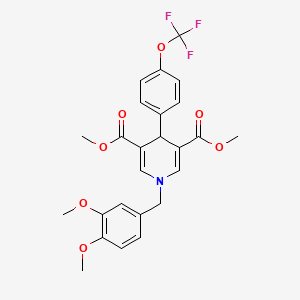 Dimethyl 1-(3,4-dimethoxybenzyl)-4-[4-(trifluoromethoxy)phenyl]-1,4-dihydropyridine-3,5-dicarboxylate