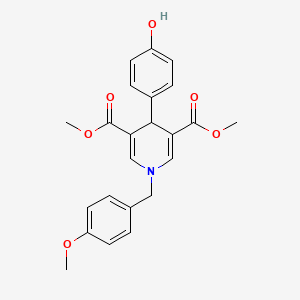 Dimethyl 4-(4-hydroxyphenyl)-1-(4-methoxybenzyl)-1,4-dihydropyridine-3,5-dicarboxylate