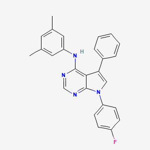 molecular formula C26H21FN4 B11216635 N-(3,5-dimethylphenyl)-7-(4-fluorophenyl)-5-phenyl-7H-pyrrolo[2,3-d]pyrimidin-4-amine 