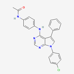 N-(4-{[7-(4-chlorophenyl)-5-phenyl-7H-pyrrolo[2,3-d]pyrimidin-4-yl]amino}phenyl)acetamide