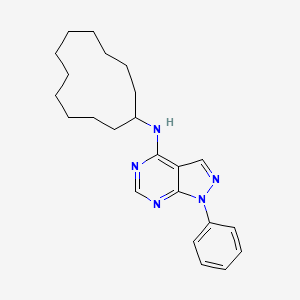 molecular formula C23H31N5 B11216685 N-cyclododecyl-1-phenyl-1H-pyrazolo[3,4-d]pyrimidin-4-amine 