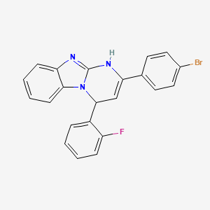 2-(4-Bromophenyl)-4-(2-fluorophenyl)-1,4-dihydropyrimido[1,2-a]benzimidazole