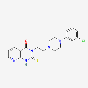 molecular formula C19H20ClN5OS B11216721 3-[2-[4-(3-chlorophenyl)piperazin-1-yl]ethyl]-2-sulfanylidene-1H-pyrido[2,3-d]pyrimidin-4-one 