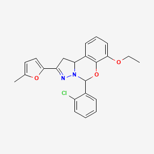 5-(2-Chlorophenyl)-7-ethoxy-2-(5-methylfuran-2-yl)-1,10b-dihydropyrazolo[1,5-c][1,3]benzoxazine