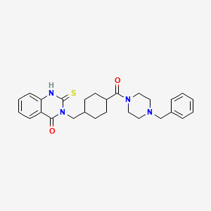 3-((4-(4-benzylpiperazine-1-carbonyl)cyclohexyl)methyl)-2-thioxo-2,3-dihydroquinazolin-4(1H)-one