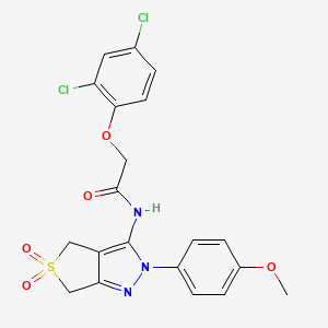 2-(2,4-dichlorophenoxy)-N-(2-(4-methoxyphenyl)-5,5-dioxido-4,6-dihydro-2H-thieno[3,4-c]pyrazol-3-yl)acetamide