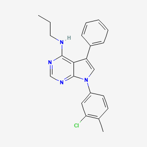 molecular formula C22H21ClN4 B11216781 7-(3-chloro-4-methylphenyl)-5-phenyl-N-propyl-7H-pyrrolo[2,3-d]pyrimidin-4-amine 