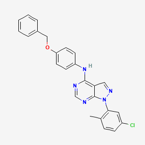 N-[4-(benzyloxy)phenyl]-1-(5-chloro-2-methylphenyl)-1H-pyrazolo[3,4-d]pyrimidin-4-amine