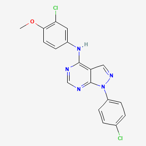 N-(3-chloro-4-methoxyphenyl)-1-(4-chlorophenyl)-1H-pyrazolo[3,4-d]pyrimidin-4-amine