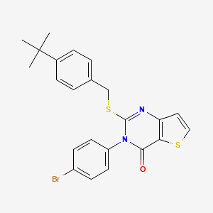 molecular formula C23H21BrN2OS2 B11216816 3-(4-bromophenyl)-2-[(4-tert-butylbenzyl)sulfanyl]thieno[3,2-d]pyrimidin-4(3H)-one 