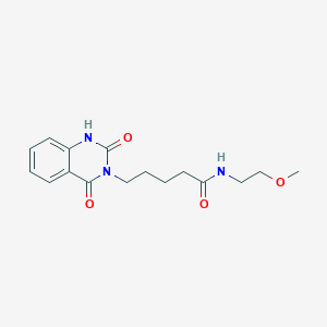 molecular formula C16H21N3O4 B11216831 5-(2,4-dioxo-1H-quinazolin-3-yl)-N-(2-methoxyethyl)pentanamide CAS No. 6782-16-7