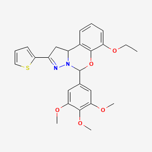 7-Ethoxy-2-(thiophen-2-yl)-5-(3,4,5-trimethoxyphenyl)-1,10b-dihydropyrazolo[1,5-c][1,3]benzoxazine