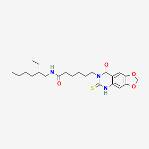 N-(2-ethylhexyl)-6-(8-oxo-6-thioxo-5,6-dihydro-[1,3]dioxolo[4,5-g]quinazolin-7(8H)-yl)hexanamide