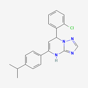 molecular formula C20H19ClN4 B11216957 7-(2-Chlorophenyl)-5-[4-(propan-2-yl)phenyl]-4,7-dihydro[1,2,4]triazolo[1,5-a]pyrimidine 