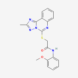 molecular formula C19H17N5O2S B11216974 N-(2-methoxyphenyl)-2-[(2-methyl[1,2,4]triazolo[1,5-c]quinazolin-5-yl)sulfanyl]acetamide 