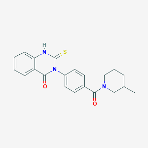 3-[4-(3-methylpiperidine-1-carbonyl)phenyl]-2-sulfanylidene-1H-quinazolin-4-one