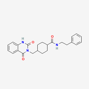 trans-4-[(2-hydroxy-4-oxoquinazolin-3(4H)-yl)methyl]-N-(2-phenylethyl)cyclohexanecarboxamide