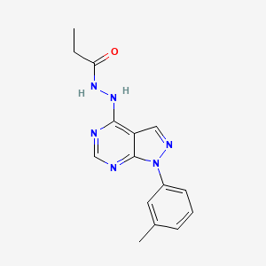 N'-[1-(3-methylphenyl)-1H-pyrazolo[3,4-d]pyrimidin-4-yl]propanehydrazide