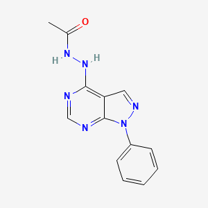 molecular formula C13H12N6O B11217108 N'-(1-phenyl-1H-pyrazolo[3,4-d]pyrimidin-4-yl)acetohydrazide 