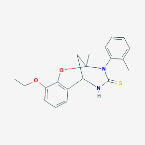 10-ethoxy-2-methyl-3-(2-methylphenyl)-2,3,5,6-tetrahydro-4H-2,6-methano-1,3,5-benzoxadiazocine-4-thione