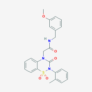 2-(1,1-dioxido-3-oxo-2-(o-tolyl)-2H-benzo[e][1,2,4]thiadiazin-4(3H)-yl)-N-(3-methoxybenzyl)acetamide