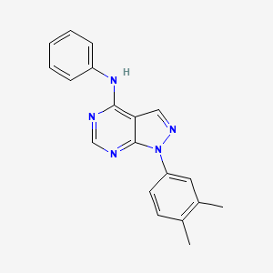 molecular formula C19H17N5 B11217163 1-(3,4-dimethylphenyl)-N-phenyl-1H-pyrazolo[3,4-d]pyrimidin-4-amine 