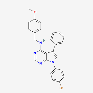 7-(4-bromophenyl)-N-[(4-methoxyphenyl)methyl]-5-phenylpyrrolo[2,3-d]pyrimidin-4-amine