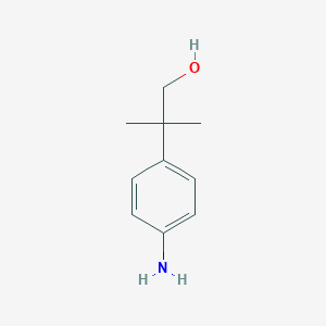 molecular formula C10H15NO B112172 2-(4-Aminophenyl)-2-methylpropan-1-ol CAS No. 18755-56-1