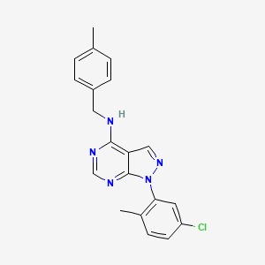 molecular formula C20H18ClN5 B11217270 1-(5-chloro-2-methylphenyl)-N-(4-methylbenzyl)-1H-pyrazolo[3,4-d]pyrimidin-4-amine 