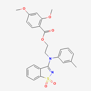 2-[(1,1-Dioxido-1,2-benzothiazol-3-yl)(3-methylphenyl)amino]ethyl 2,4-dimethoxybenzoate