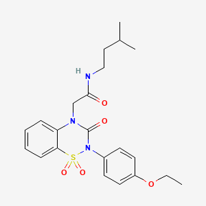 2-(2-(4-ethoxyphenyl)-1,1-dioxido-3-oxo-2H-benzo[e][1,2,4]thiadiazin-4(3H)-yl)-N-isopentylacetamide