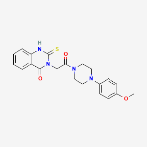 3-[2-[4-(4-methoxyphenyl)piperazin-1-yl]-2-oxoethyl]-2-sulfanylidene-1H-quinazolin-4-one