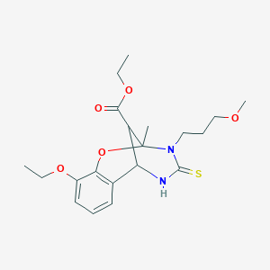 ethyl 10-ethoxy-3-(3-methoxypropyl)-2-methyl-4-thioxo-3,4,5,6-tetrahydro-2H-2,6-methano-1,3,5-benzoxadiazocine-11-carboxylate