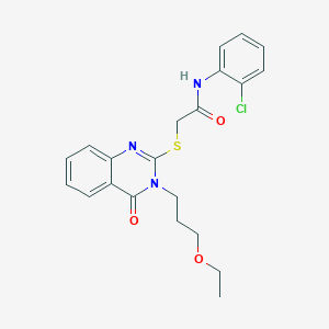 N-(2-chlorophenyl)-2-{[3-(3-ethoxypropyl)-4-oxo-3,4-dihydroquinazolin-2-yl]sulfanyl}acetamide