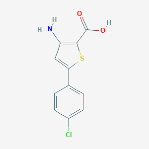 molecular formula C11H8ClNO2S B112175 3-amino-5-(4-chlorophenyl)thiophene-2-carboxylic Acid CAS No. 187949-86-6