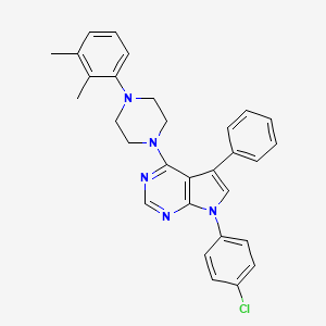 7-(4-chlorophenyl)-4-[4-(2,3-dimethylphenyl)piperazin-1-yl]-5-phenyl-7H-pyrrolo[2,3-d]pyrimidine