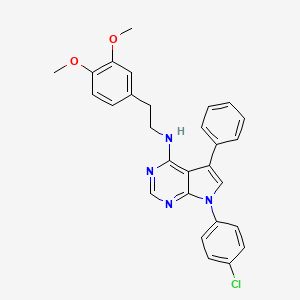 7-(4-chlorophenyl)-N-[2-(3,4-dimethoxyphenyl)ethyl]-5-phenyl-7H-pyrrolo[2,3-d]pyrimidin-4-amine