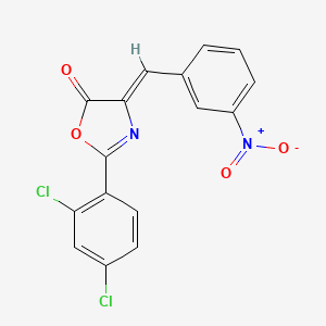 molecular formula C16H8Cl2N2O4 B11217522 (4Z)-2-(2,4-dichlorophenyl)-4-(3-nitrobenzylidene)-1,3-oxazol-5(4H)-one 