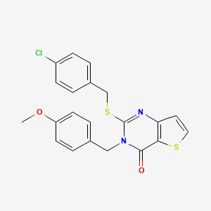 2-[(4-chlorobenzyl)sulfanyl]-3-(4-methoxybenzyl)thieno[3,2-d]pyrimidin-4(3H)-one