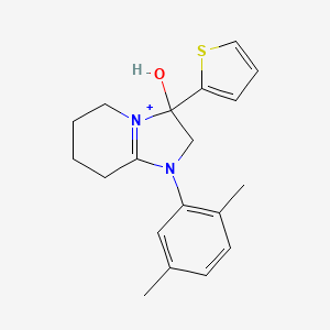 molecular formula C19H23N2OS+ B11217552 1-(2,5-Dimethylphenyl)-3-hydroxy-3-(2-thienyl)-2,3,5,6,7,8-hexahydroimidazo[1,2-A]pyridin-1-ium 