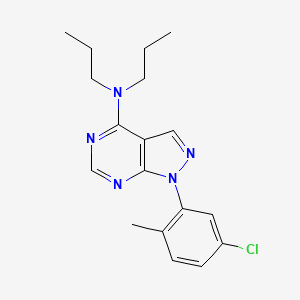 molecular formula C18H22ClN5 B11217562 1-(5-chloro-2-methylphenyl)-N,N-dipropyl-1H-pyrazolo[3,4-d]pyrimidin-4-amine 