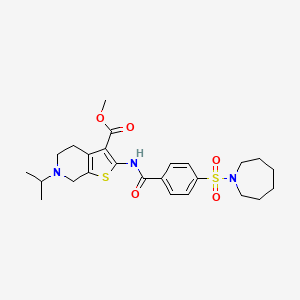 Methyl 2-(4-(azepan-1-ylsulfonyl)benzamido)-6-isopropyl-4,5,6,7-tetrahydrothieno[2,3-c]pyridine-3-carboxylate