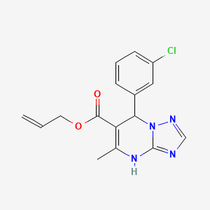 molecular formula C16H15ClN4O2 B11217586 Prop-2-en-1-yl 7-(3-chlorophenyl)-5-methyl-4,7-dihydro[1,2,4]triazolo[1,5-a]pyrimidine-6-carboxylate 