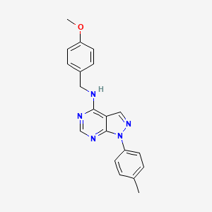 molecular formula C20H19N5O B11217608 N-(4-methoxybenzyl)-1-(4-methylphenyl)-1H-pyrazolo[3,4-d]pyrimidin-4-amine 