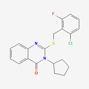 2-[(2-chloro-6-fluorobenzyl)sulfanyl]-3-cyclopentylquinazolin-4(3H)-one