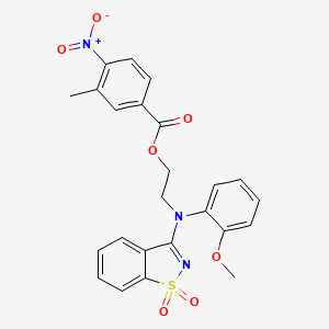 2-[(1,1-Dioxido-1,2-benzothiazol-3-yl)(2-methoxyphenyl)amino]ethyl 3-methyl-4-nitrobenzoate