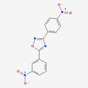 molecular formula C14H8N4O5 B11217657 5-(3-Nitrophenyl)-3-(4-nitrophenyl)-1,2,4-oxadiazole 