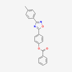 4-[3-(4-Methylphenyl)-1,2,4-oxadiazol-5-yl]phenyl benzoate